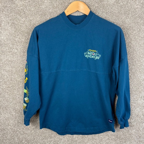 Disney Parks Tiana's Bayou Adventure Spirit Jersey Teal Blue Mens Small - Picture 2 of 7